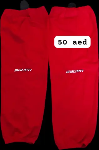 Bauer Red Ice Hockey Shin Guards / Socks Covers - like new condition