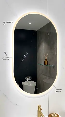 LED Oval Bathroom Mirror with Touch Control 100x60 cm