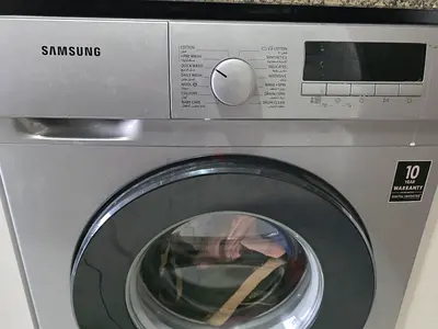Samsung Front Load Washing Machine - Silver, Good Working Condition