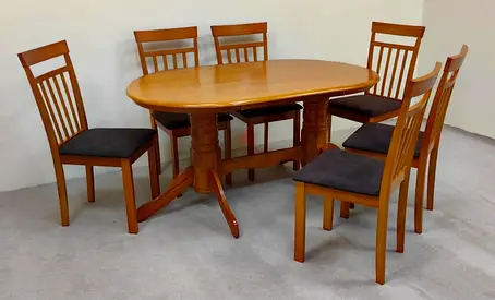 Brand New Wooden Dinning Table with 6 Chairs Available
