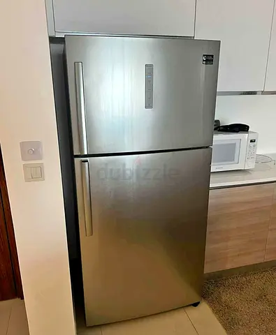 Stainless Steel Top-Freezer Refrigerator - Good Condition