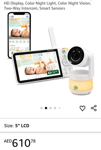 Baby video monitor with 5-inch LCD and pan/tilt camera - working condition