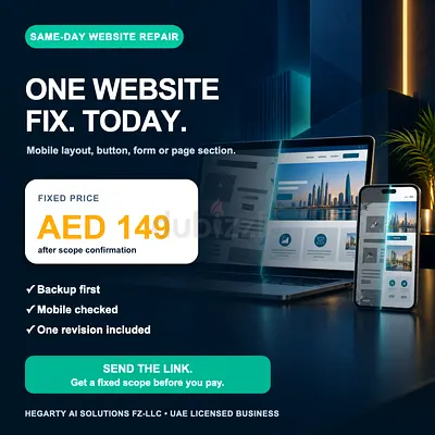 Same-Day Website Audit | 3+ Verified Issues | AED 149