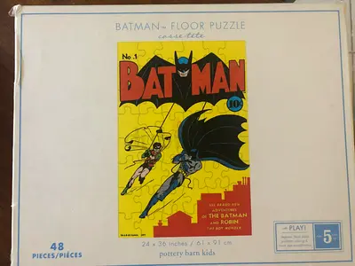 Vintage Batman Floor Puzzle (48 pieces) in Original Box pottery barn brand. AED 25 each
