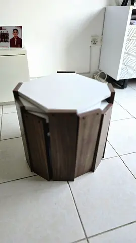 Wooden Hexagonal Side Table / Nightstand - Small