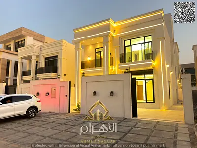 Located on the main road opposite the park | Own a luxury 4,300 sq. ft. villa (G+2, 5 bedrooms) in Al Helio 2, Ajman | Freehold | Exceptional price, i