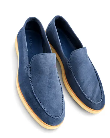 Magnanni Blue Suede Loafers | EU 43 | AED 1,300 Retail