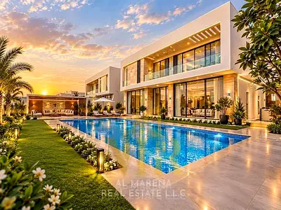 Luxury Al Zorah Complex – Golf View – Ajman | 11,500 sq. ft. | 5 Master Bedrooms | Pool and Jacuzzi | Electricity, Water, and A/C Included