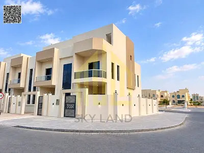 Corner villa (dual-street frontage)—registration and ownership fees included | Own a luxury 4-bedroom villa with a rooftop terrace in Al Helio 2, Ajma
