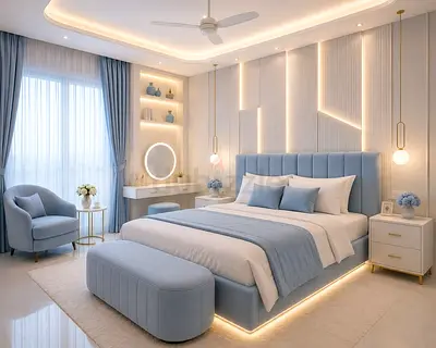 Brand New 180*200 light blue colour king size bed