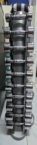 Dumbbell Set with Vertical Rack