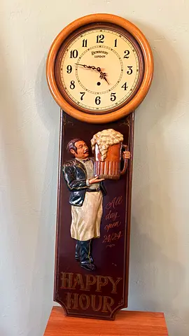 Vintage 'Happy Hour' Wall Clock
