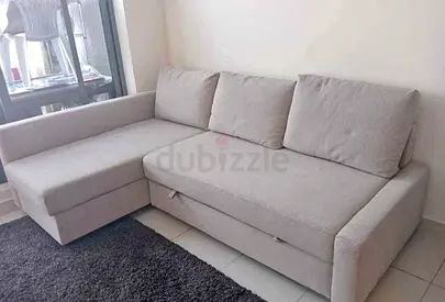 L-shaped sofa bed with chaise - good condition