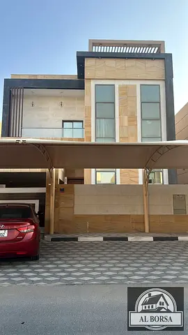 Villa for rent in Al Yasmin, 5 master bedrooms, living room, majlis, maid's room with a spacious kitchen