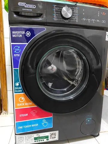 Super General Front Load Washing Machine - 1200 RPM, Inverter Motor