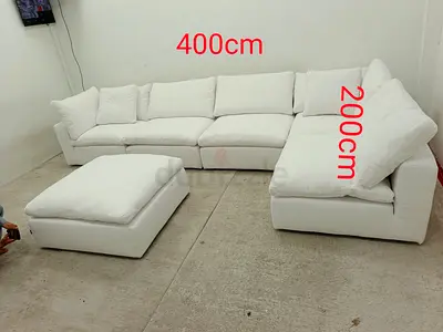 Expensive quality marina home luscious linen cloud feather 🪶 sofa