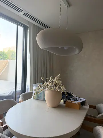 Modern concrete-effect pendant light - 90cm, excellent condition