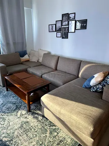 Home Center __ eterno L Shape Sofa With footstool