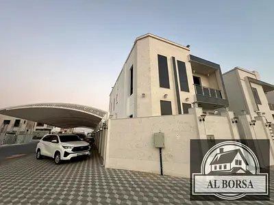 🏡 Luxury villa for rent in Ajman - Al Yasmin area - 5 master bedrooms, living room, majlis, kitchen, and maid's room. Spacious layout. Price only 135