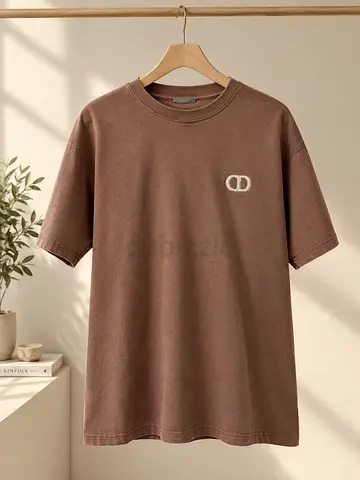 Authentic Dior CD Icon Embroidered Cotton T-Shirt