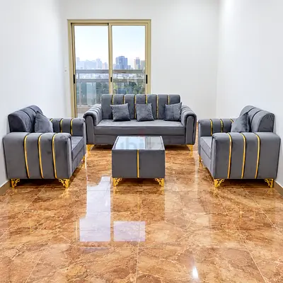 Get the brand new 7 seater sofa 3+2+1+1 with table and pillows you can get from us at lowest rates