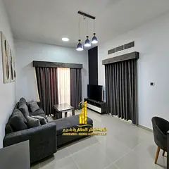 Luxury apartment, second occupancy, one bedroom, living room with open balcony. Ajman, Al Jurf 2. F