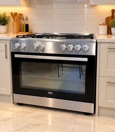 Beko 5 Burners Full Gas Oven With Fan Latest Version 90cm