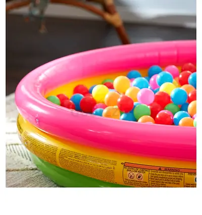 Inflatable Kids Ball Pit with 100 Colorful Play Balls - Good Condition