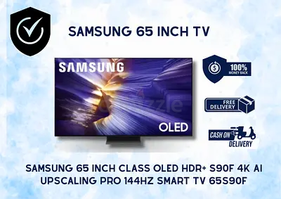 Samsung 65 Inch OLED S90F 4K HDR+ AI Smart TV 144Hz | 65S90F - Free Delivery - Warranty