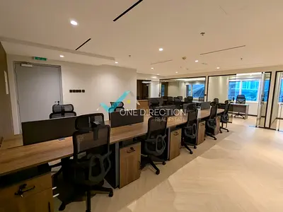 2 Merged Offices for Rent | Spacious Layout | 6 Glass Cabins | Storage Room