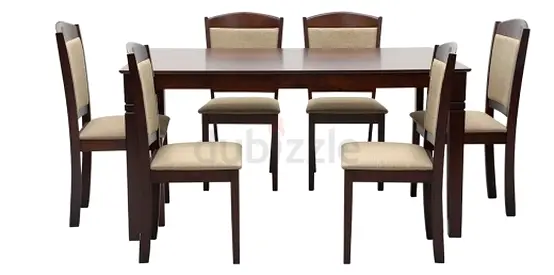 Brand New Solid Wooden Dining Table With 6 Chairs