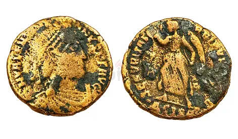 Ancient Roman Empire Valentinian Follis Coin 364-375 AD (old antique coins)