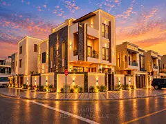 Own your dream home in Al Bahia, Ajman – a corner unit featuring two floors plus a rooftop. Luxury
