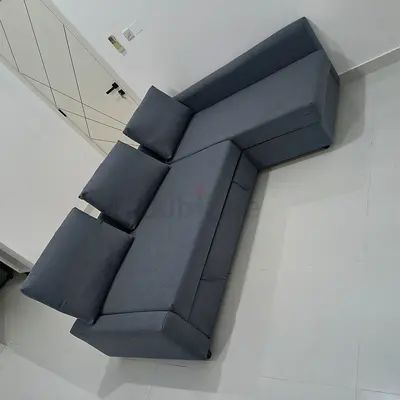 Ikea L Shape Sofa cum bed with big storage in L