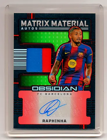 PATCH AUTO RAPHINA 2025-26 #/75 #MA-RDB Barcelona PANINI OBSIDIAN MATRIX MATERIAL