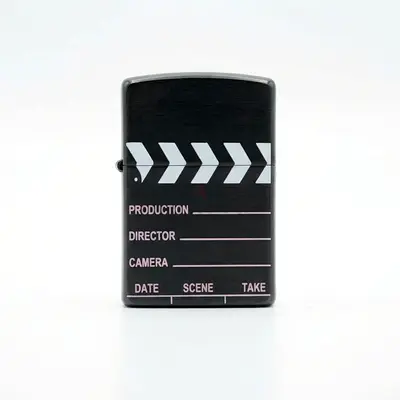 Zippo-style Movie Clapperboard Design Lighter Black - UNUSED - 178