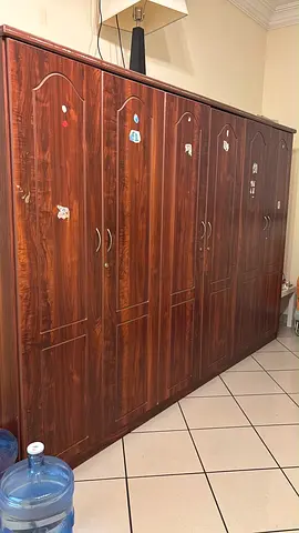 Large 6-Door Wooden Wardrobe in Good Used Condition