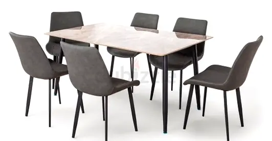 Marble Top Dining Set 6 Seatr New For Sale
