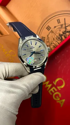 Omega Seamaster Aqua Terra men's watch - stainless steel, blue strap