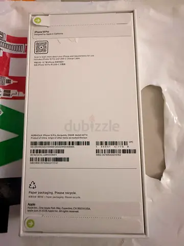 iPhone 18 pro (sealed box) - 256gb burgundy