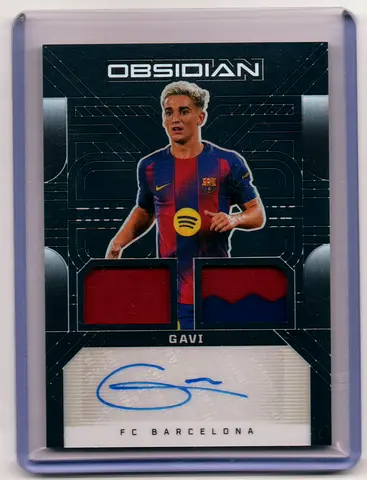 2025-2026 Gavi Patch Auto #34/199 Barcelona Obsiden  Panini