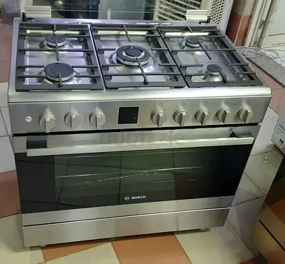 Bosch 90cm Stainless Steel Gas Range Cooker with Oven - Good Condition