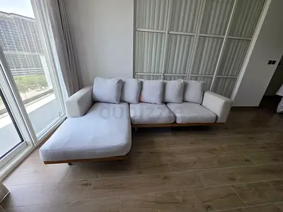 West Elm L shape Sofa Beige