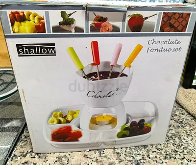 Chocolate Fondue Set with Dipping Tray and Forks