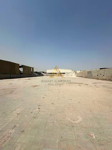 20,000 Sq. Ft. Commercial Open Yard with Office, Pantry & High Power | Al Saja'a Industrial Area