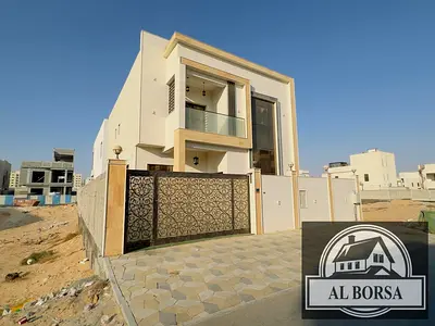 For rent in Al Yasmin area: Five master bedrooms, living room, lounge, and maid's room.