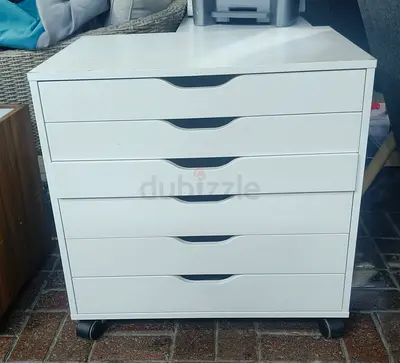 Alex White 6-Drawer Rolling Storage Cabinet - Good Condition