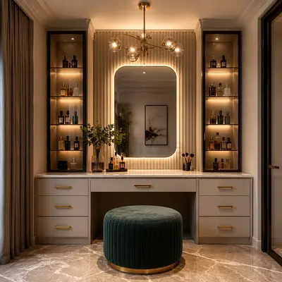 Vanity Dressing Table with LED Mirror
