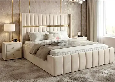 Modren design new King size Luxury Family bed Including Mattress Available