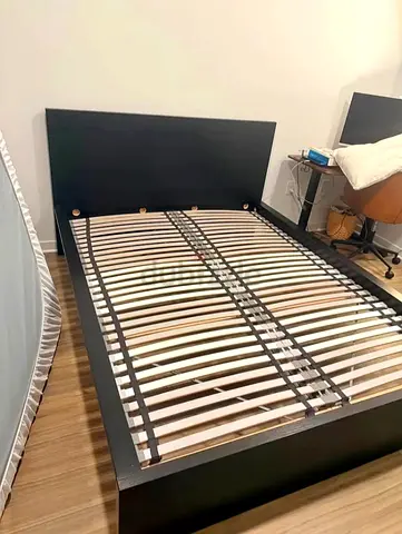 Ikea king size bed with mattress and storage drawers